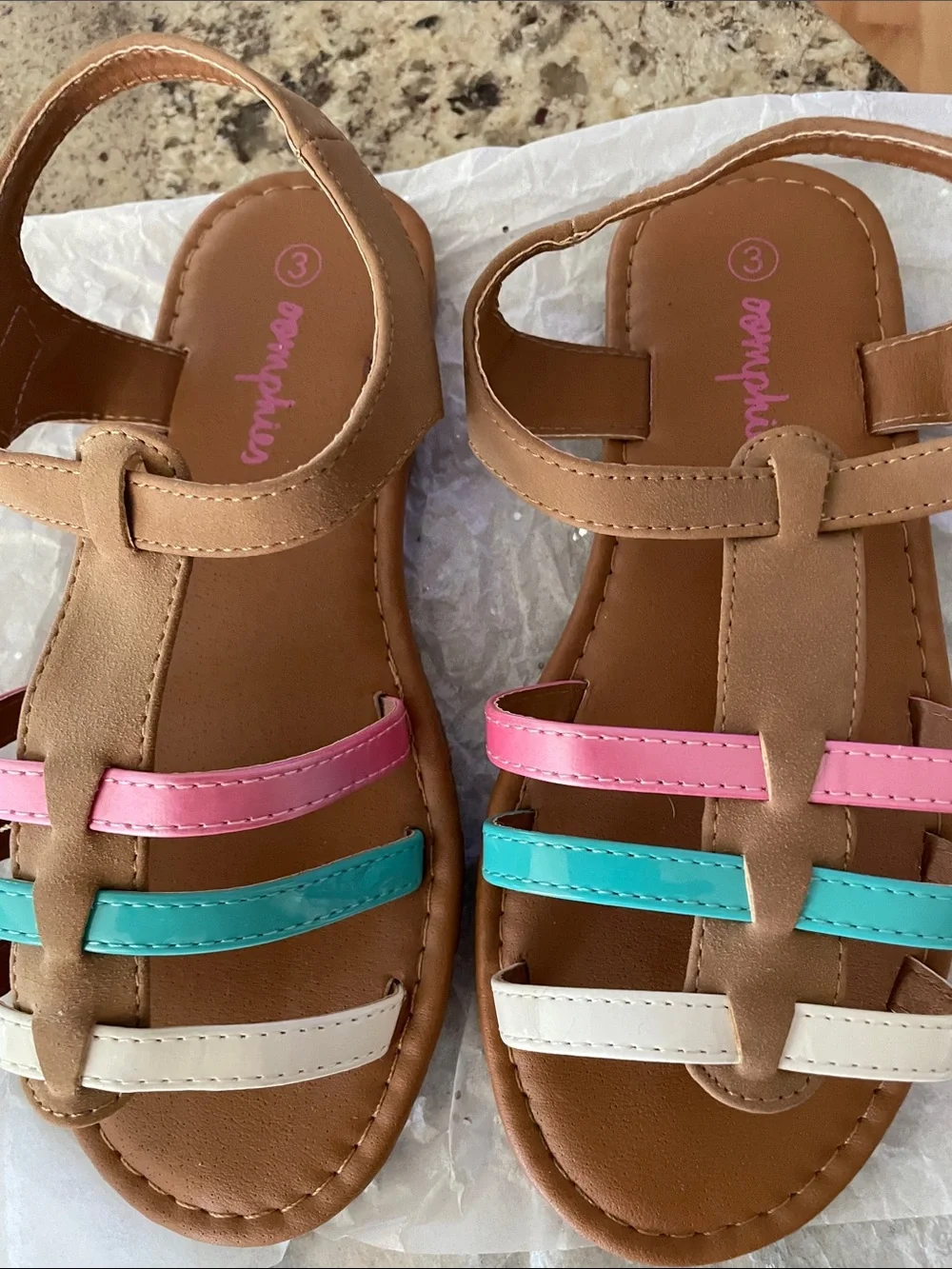 2 Girls Sandals. Size 3